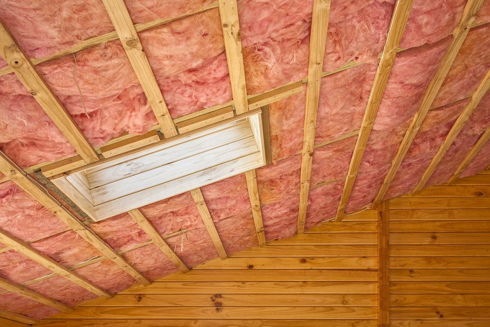 Insulation in roof of house