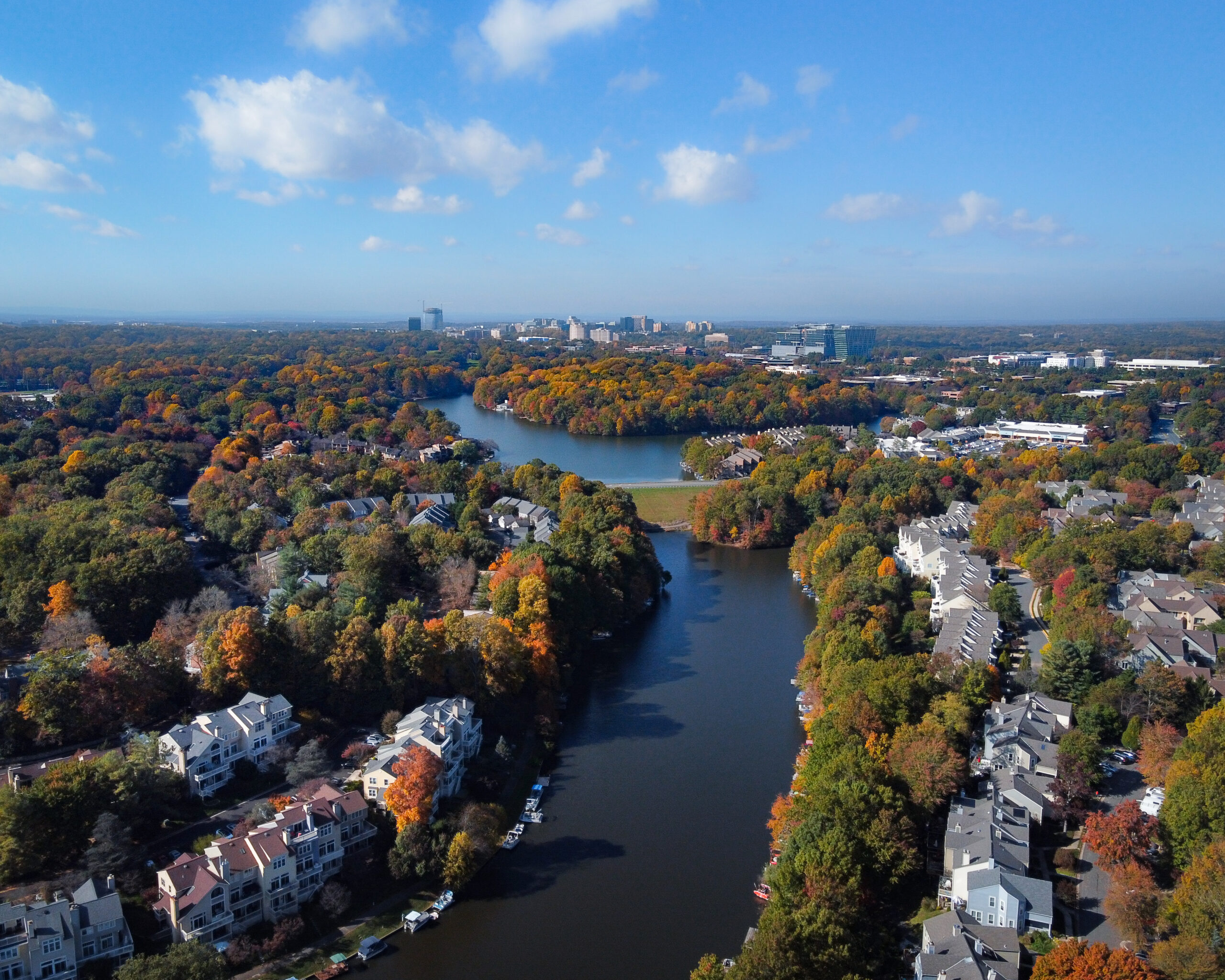 aerial shot of reston